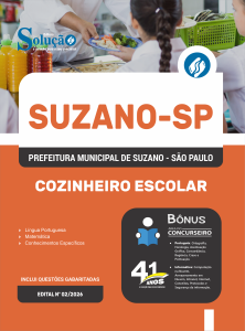 Apostila Prefeitura de Suzano-SP 2026 - Cozinheiro Escolar - Imagem 3