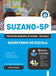 Apostila Prefeitura de Suzano-SP 2026 - Secretário de Escola - Imagem 3