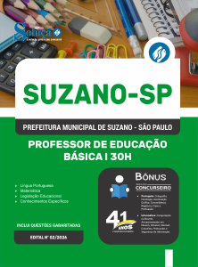 Apostila Prefeitura de Suzano-SP 2026 - Professor de Educação Básica I 30h - Imagem 3
