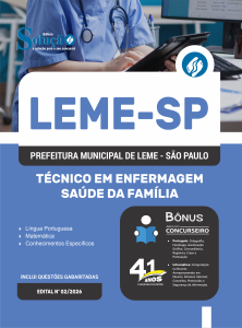 Apostila Prefeitura de Leme-SP 2026 - Técnico em Enfermagem - Saúde da Família - Imagem 3