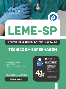 Apostila Prefeitura de Leme-SP 2026 - Técnico em Enfermagem - Imagem 3