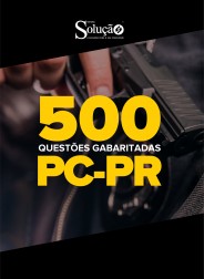 Capa Caderno de Testes PC-PR - 500 Questões Gabaritadas